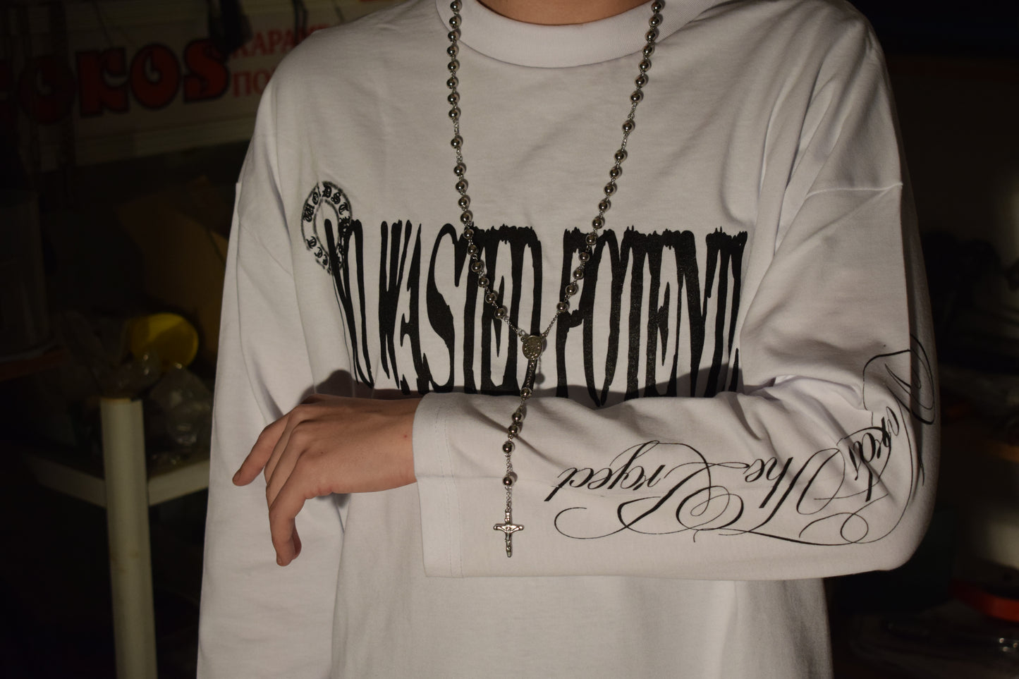 Long-sleeve NWP White